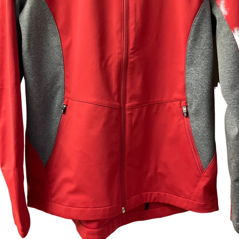 NWT Cutter & Buck CB WeatherTec Windbreaker Full Zip Jacket Mens Medium Red Gray - Picture 5 of 13